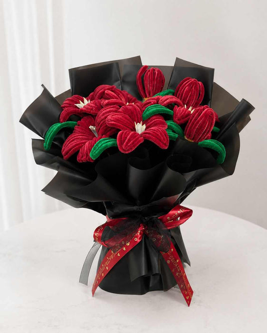 Red Lily Flower Bouquet